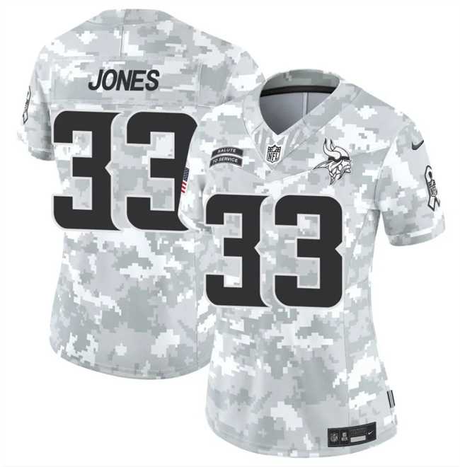 Womens Minnesota Vikings #33 Aaron Jones 2024 F.U.S.E Arctic Camo Salute To Service Limited Stitched Jersey Dzhi->minnesota vikings->NFL Jersey